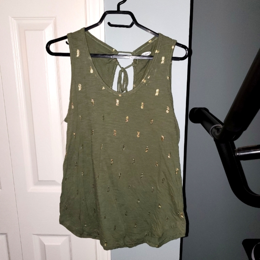 Olive Green Sleeveless Top
